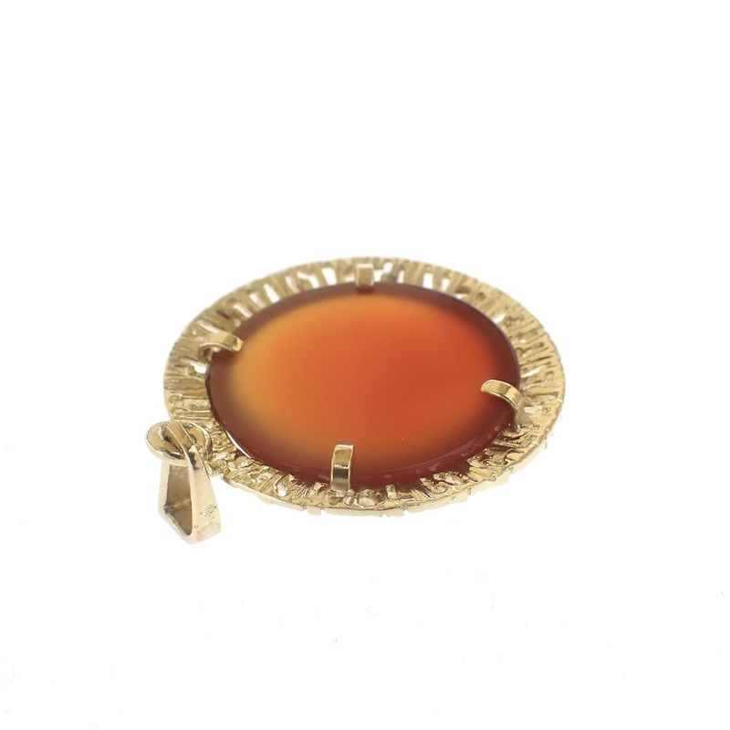 Image 5 of Gold pendant with large carnelian | Vintage