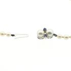 Image 9 of Pearl necklace with white gold clasp and sapphire | 49 cm