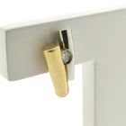 Image 3 of Bicolor gold stud earrings with diamond; 0.12 ct. | Le Chic