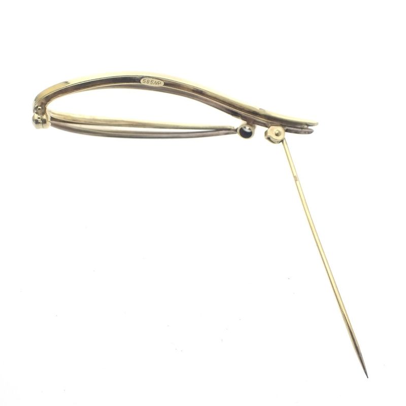 Image 5 of Two-tone fantasy brooch with diamond.