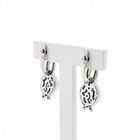 Image 3 of White gold earrings with diamonds; 0.59 ct.