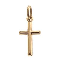 Gold pendant with a subtle cross
