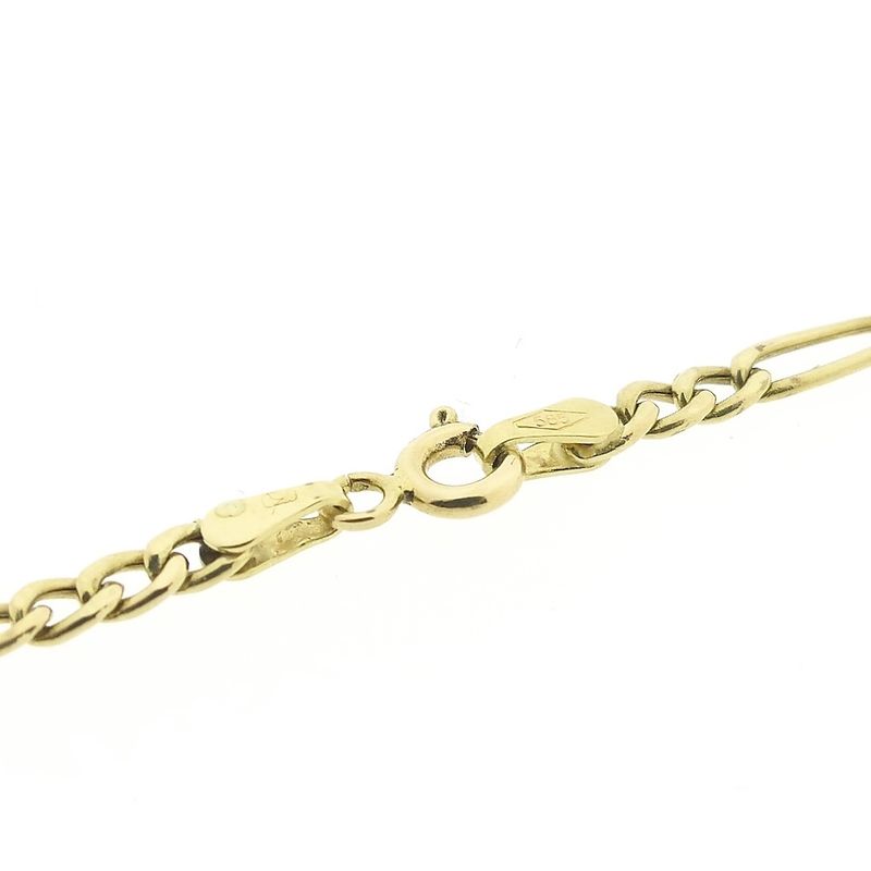 Image 4 of Gold Figaro link chain | 50.5 cm
