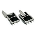 Image 5 of Exclusive white gold cufflinks with onyx and diamond 1.08 ct.
