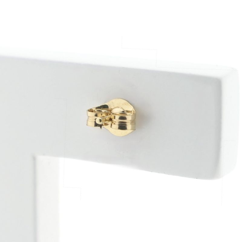 Image 5 of Gold twisted stud earrings as a button