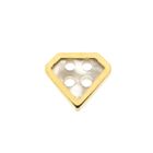 Image 1 of Gold button with mother of pearl