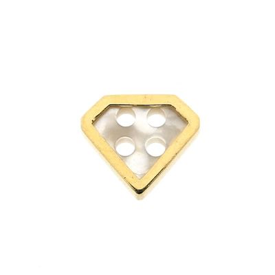 Gold button with mother of pearl Image 1 of Gold button with mother of pearl