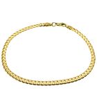 Image 1 of Gold flat gourmet link bracelet | 21 cm