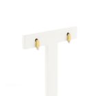 Image 3 of Gold subtle stud earrings with diamond; 0.05 ct.