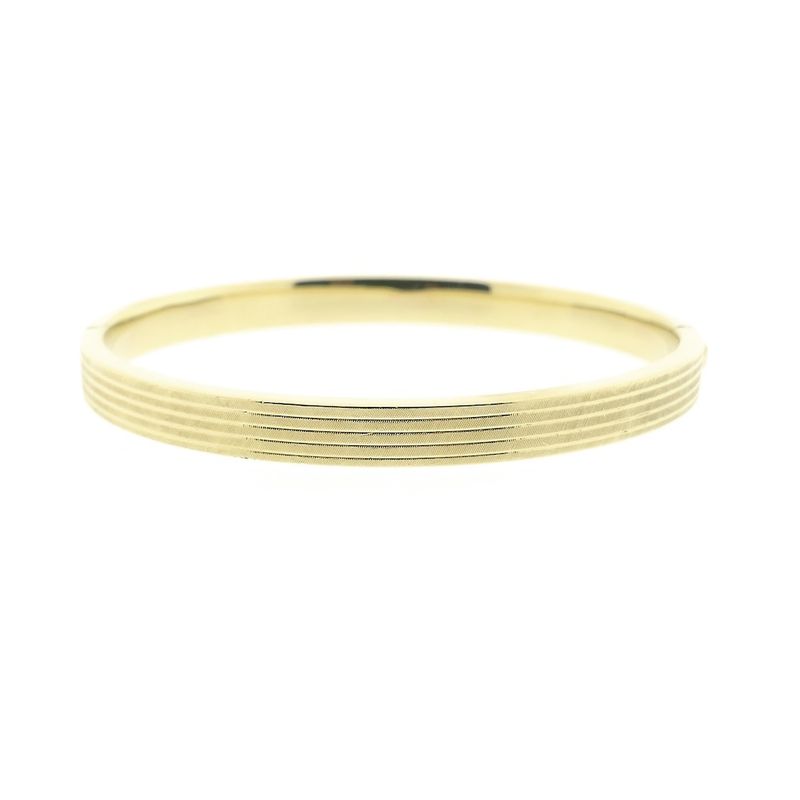 Image 1 of Vintage gold slave bracelet; Size M