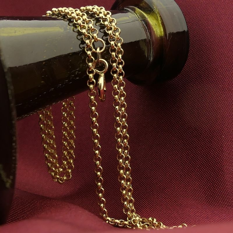 Image 2 of Gold jasseron link chain | 50 cm