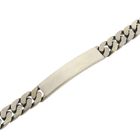 Image 7 of Silver robust gourmet link bracelet with engraving plate