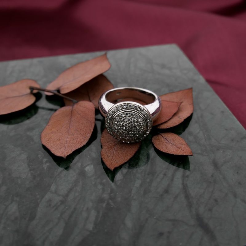 Image 8 of White gold cocktail ring with diamonds; 0.62 ct.