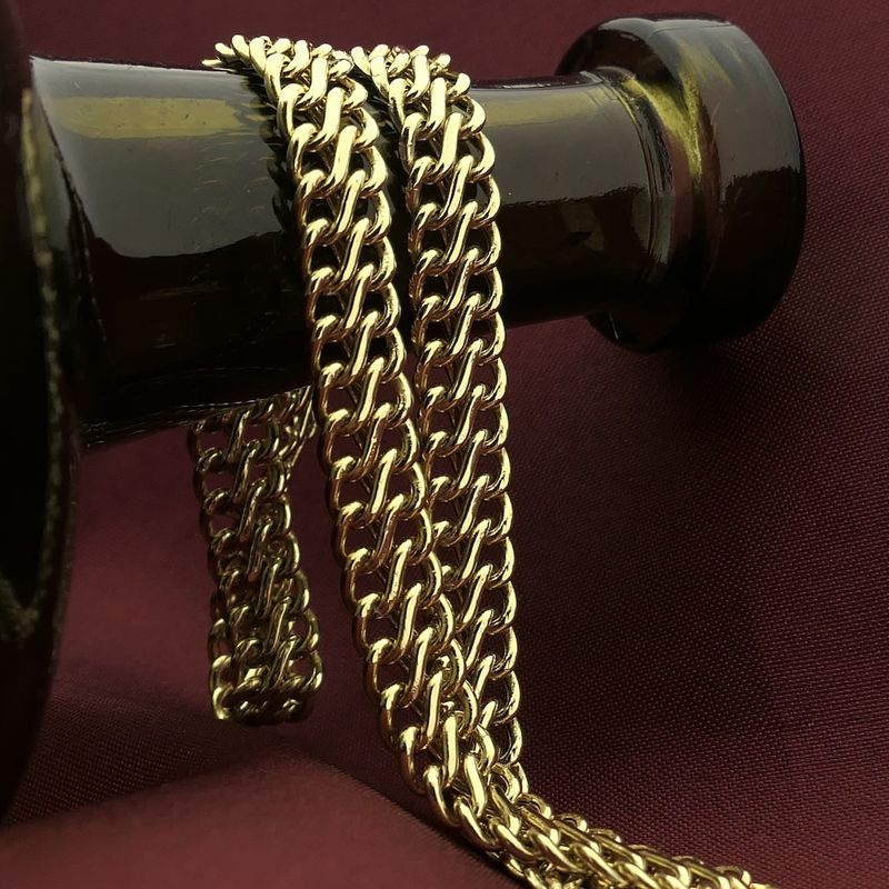 Image 2 of Gold French gourmet link necklace | 45 - 48 cm