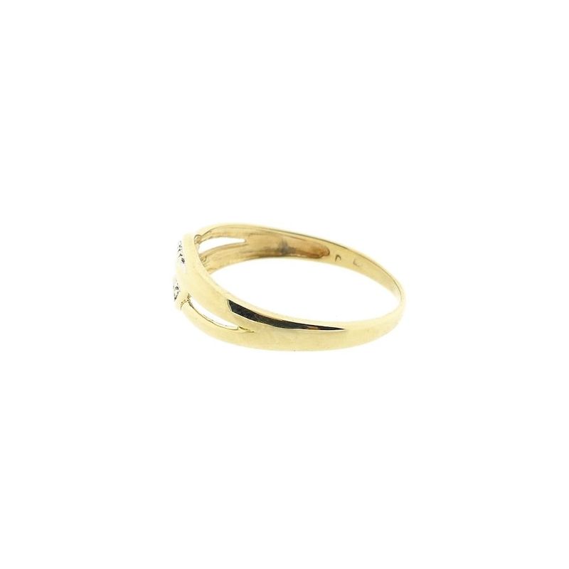 Image 6 of Gold ring with diamonds; 0.02 ct.