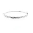 Image 1 of Silver slave bracelet with pattern; Size M/L
