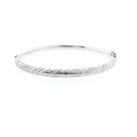 Silver slave bracelet with pattern; Size M/L