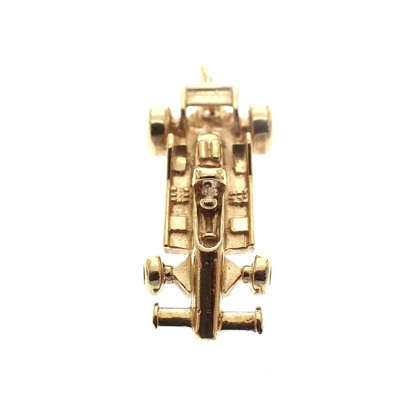 Image 2 of Gold pendant of a racing car