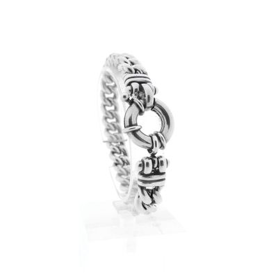 Image 1 of Robust silver gourmet link bracelet
