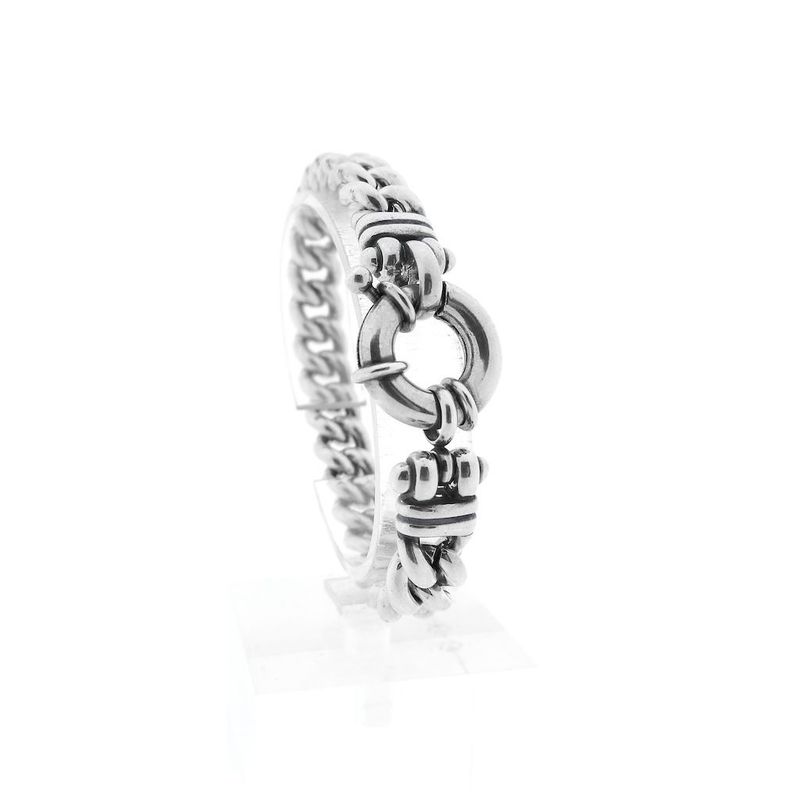 Image 1 of Robust silver gourmet link bracelet