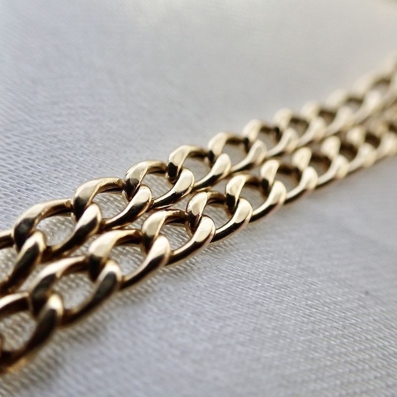 Image 6 of Gold gourmet link necklace | 53 cm