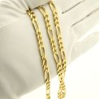 Image 10 of Long gold Figaro link chain