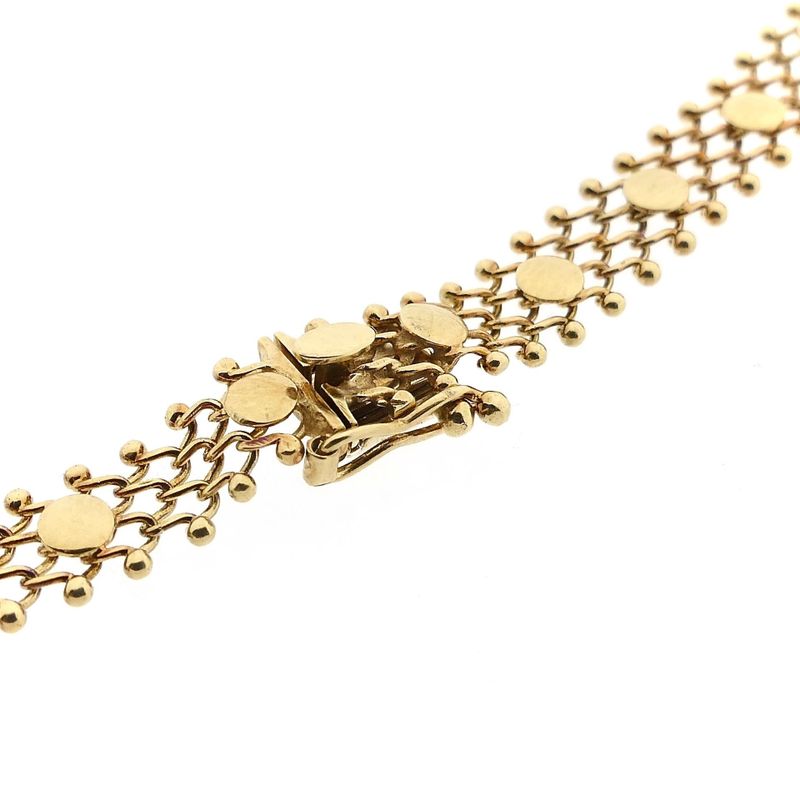 Image 4 of 14 Karat Gold Gallery Wire Link Necklace; 44 cm
