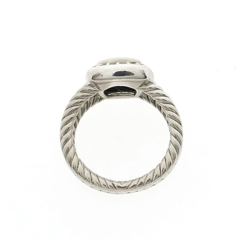 Image 8 of Silver ring set with prasiolite and diamond | 0.10 ct. | David Yurman