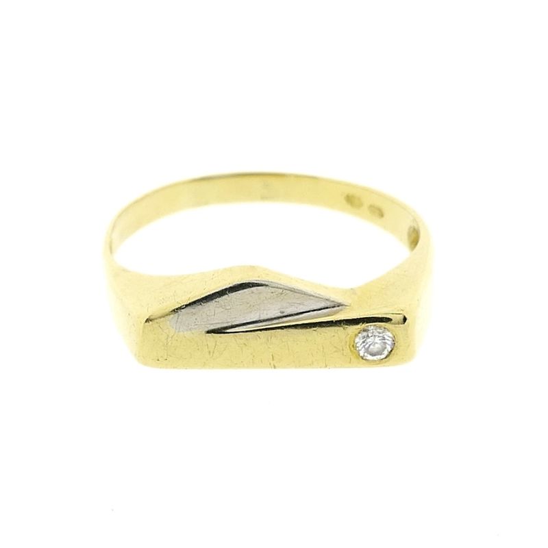 Image 7 of Two-tone gold ring with diamond