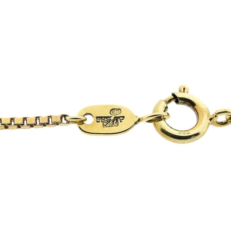 Image 8 of Golden Venetian link chain with flowers | 40 cm