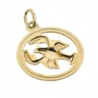 Image 4 of Gold zodiac sign pendant; Cancer