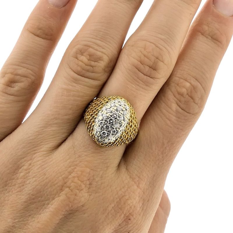 Image 4 of Gold cocktail ring with diamonds; 0.54 ct.