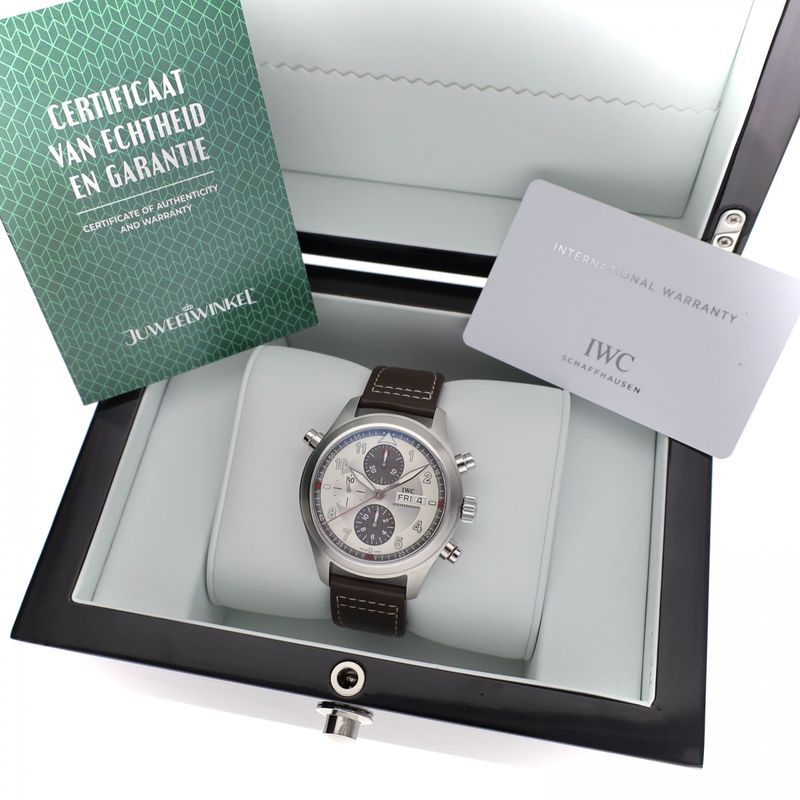Image 2 of IWC Pilot's Watch Double Chronograph IW371806; Automatic Watch