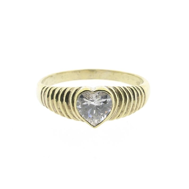 Image 3 of Silver ring with zirconia; Gold plated