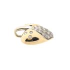 Image 7 of Bicolor gold heart pendant set with diamonds; Approx. 0.70 ct.