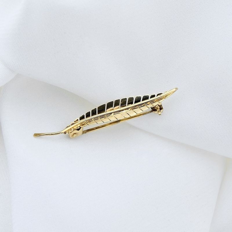Image 6 of Gold feather brooch | Vintage