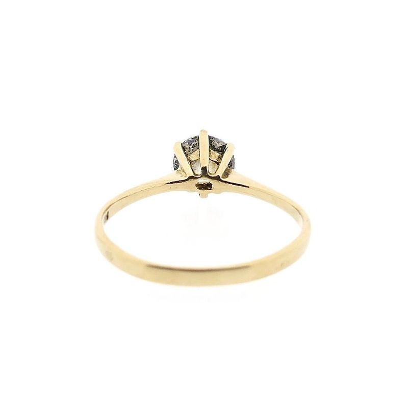 Image 4 of Gold Solitaire Ring with Zirconia