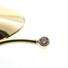 Image 7 of Golden fantasy brooch with diamond; 0.02 ct.