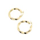 Image 10 of Gold twisted hoop earrings with Greek symbols; Ø 25.5 mm