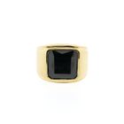 Image 6 of Gold men's signet ring with onyx; pinky ring