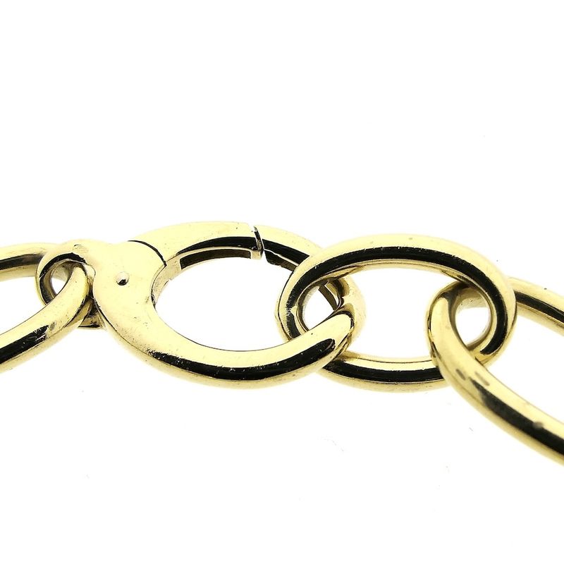 Image 5 of Gold wide anchor link bracelet | 20 cm