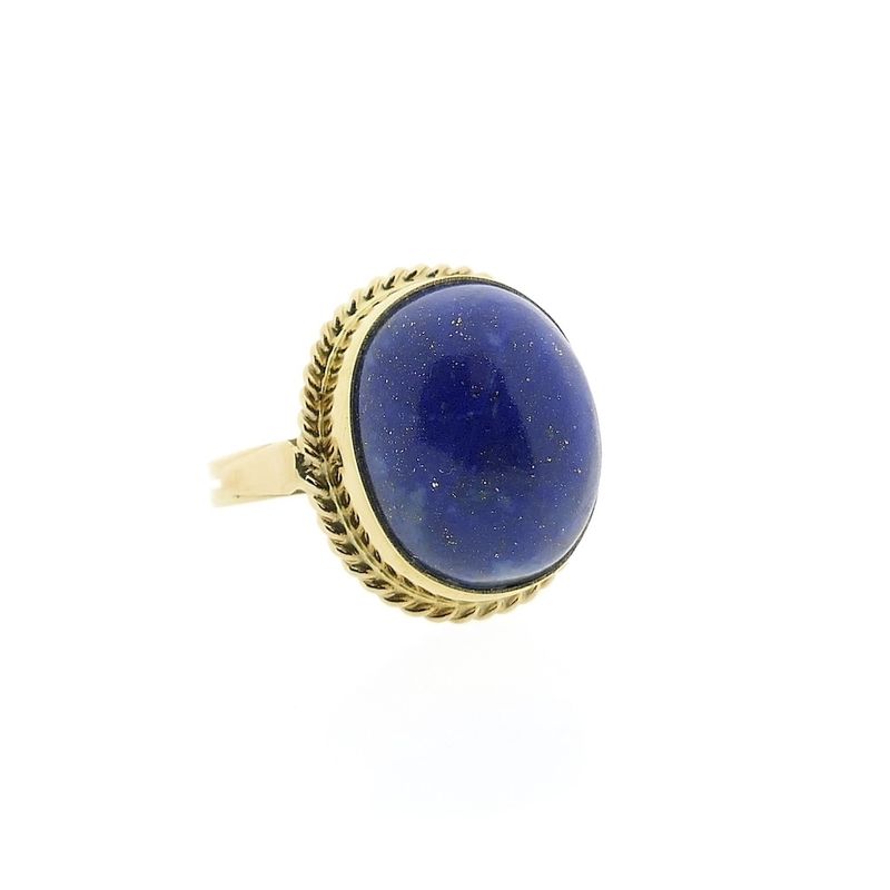 Image 4 of Vintage gold ring with Lapis Lazuli