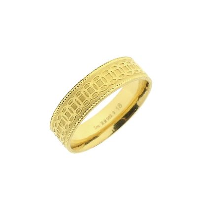 24 carat gold Byzantine band ring Image 1 of 24 carat gold Byzantine band ring