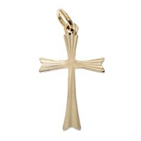 Gold pendant of a small cross with relief