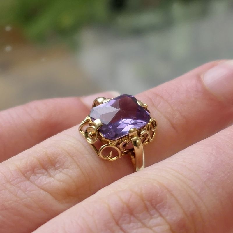 Image 7 of Vintage gold ring with spinel | Vintage