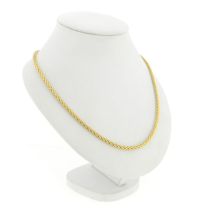 Image 3 of Gold square foxtail link chain