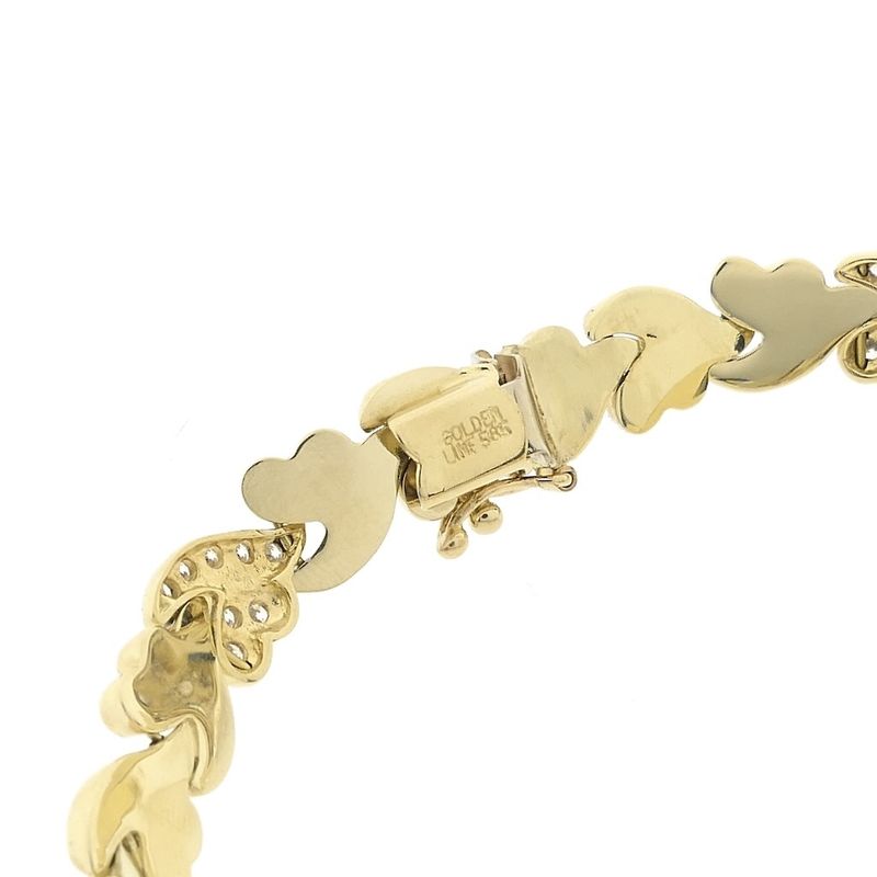 Image 4 of Gold fantasy link bracelet with zirconia