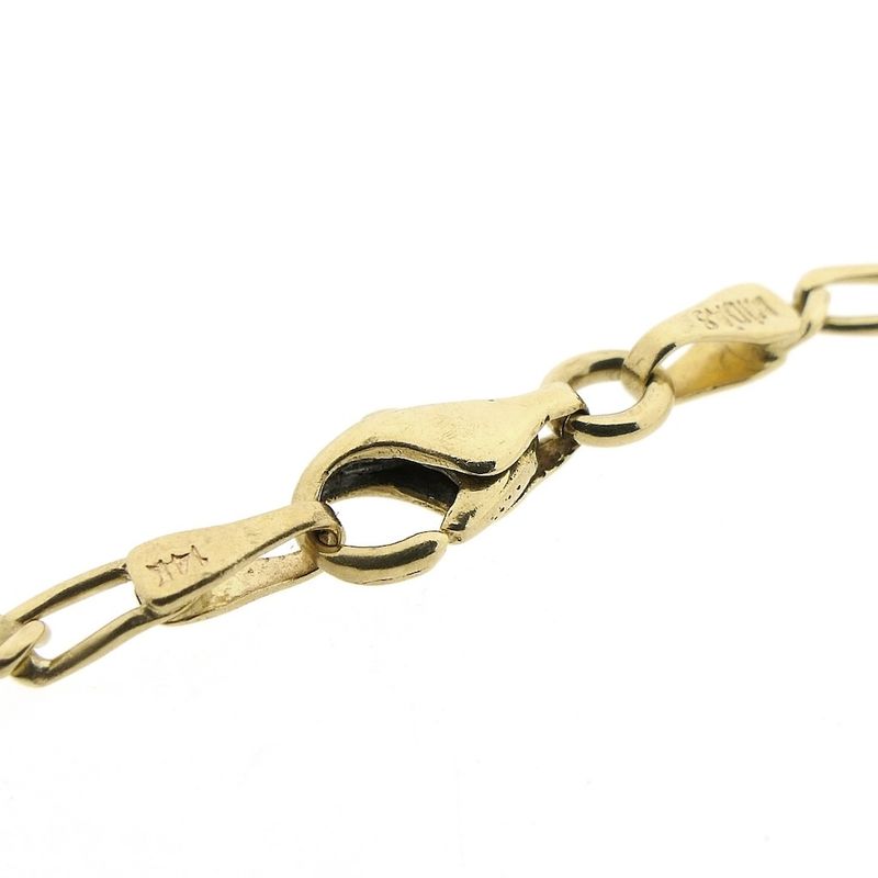 Image 5 of Gold Figaro link bracelet for children | 14 cm