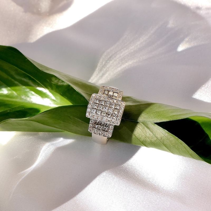Image 2 of 18K white gold ring with diamonds; Exclusive | 1.17 ct.