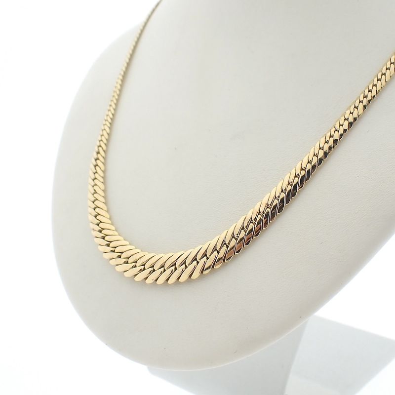 Image 3 of Gold gourmet link necklace | 45 cm